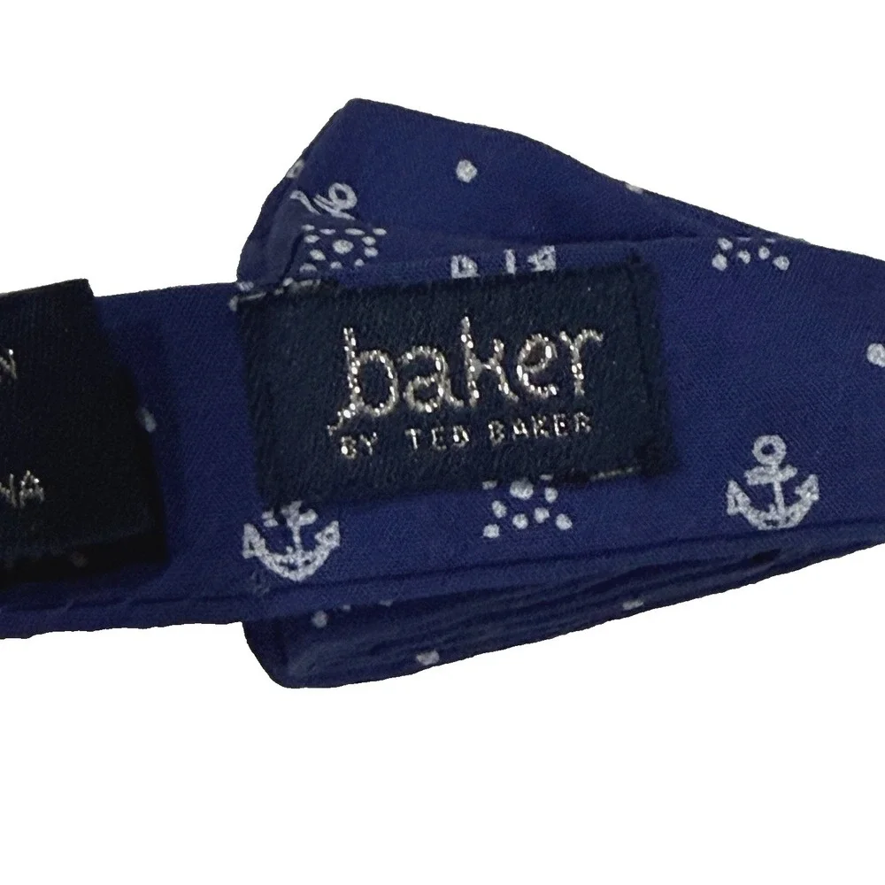 Bowtie Necktie Tie by Ted Baker Toddler Boy Kid Nautical Anchor Navy Blue Preppy